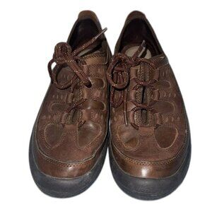 Natural Walk Brown Leather Walking Shoes 9M Womens Comfortable & Stylish Casual